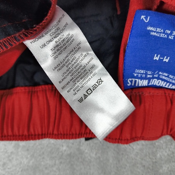 Without Walls Wind Pants Mens Medium Red Convertible Zip Off Shorts Outdoor Hike - Picture 9 of 14